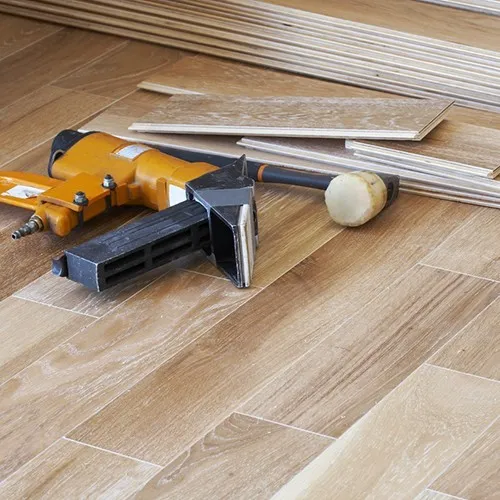 On Hardwood Installation Day - Color Interiors Design Center