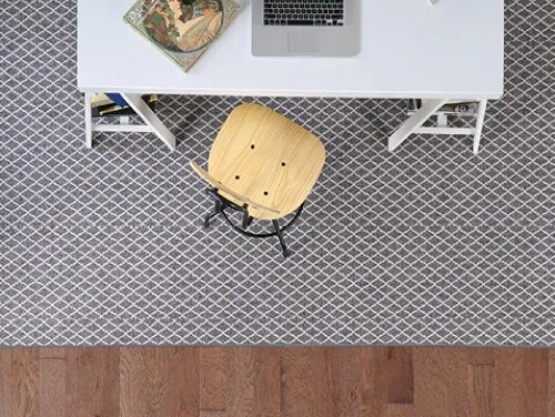 Anderson Tuftex custom bound area rug in a living room