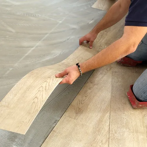 vinyl on installation day - Color Interiors Design Center