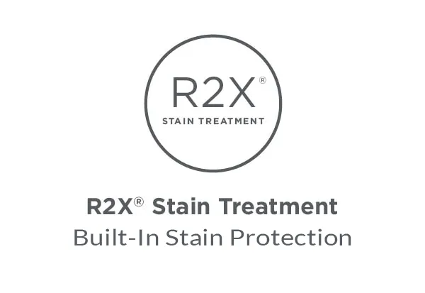 R2X built-in stain treatment badge | Color Interiors